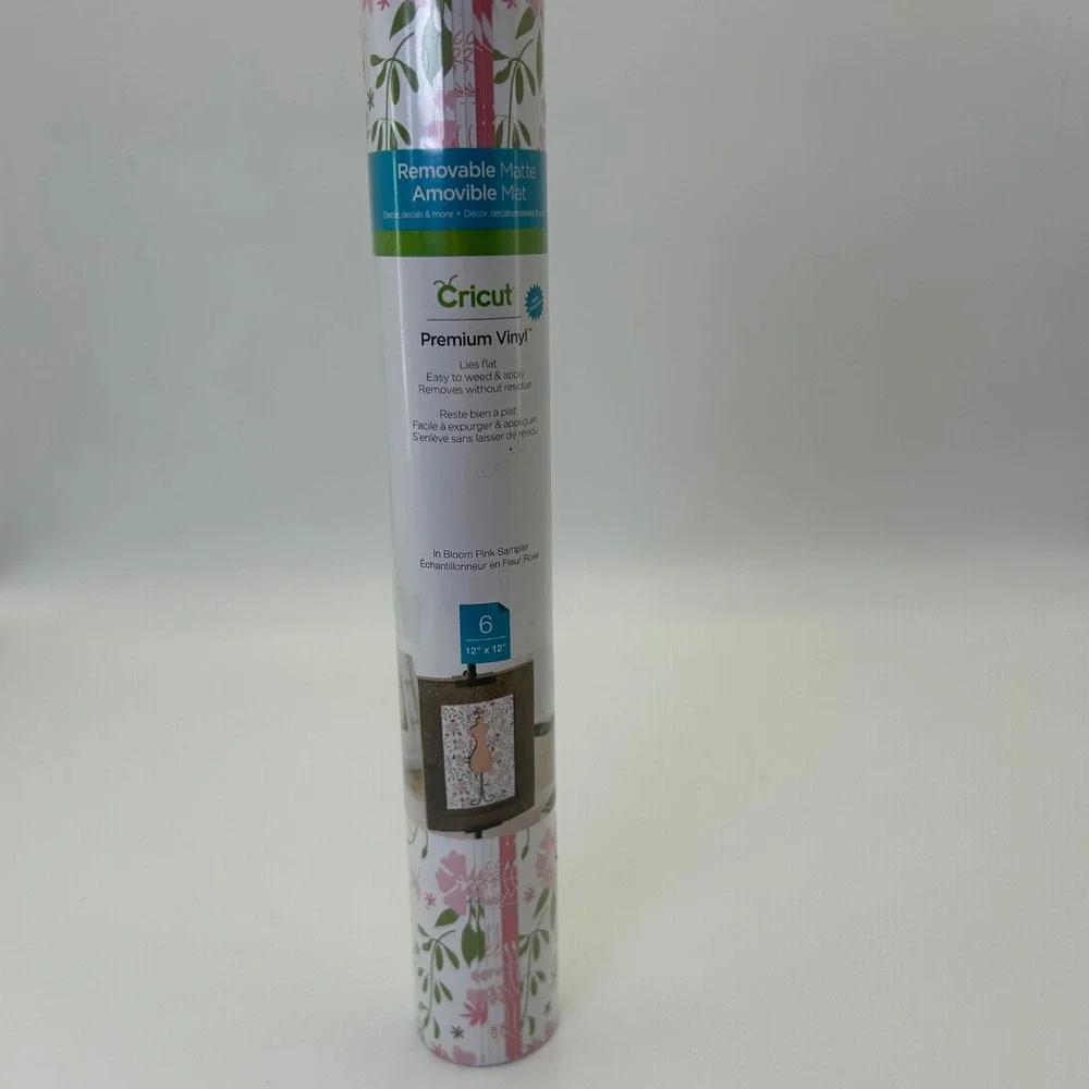 Cricut Premium Vinyl Floral Removable Matte In Bloom Pink Sampler 6 Sheets 12x12